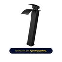 Ver imagem 6 de Torneira de Banheiro com Misturador Monocomando Lavabo de Bancada Luxo Inox Preta Brinovar