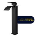 Ver imagem 7 de Torneira de Banheiro com Misturador Monocomando Lavabo de Bancada Luxo Inox Preta Brinovar