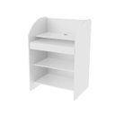 Ver imagem 2 de Balcão Caixa para Loja 100% MDF 80x120x60cm Comac - Branco/Teka