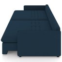 Ver imagem 6 de Sofá Cama Retrátil para Sala de Estar 254cm Una K01 Veludo Azul Marinho - Lyam Decor