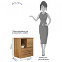 Ver imagem 3 de Conjunto Quarto de Casal Cômoda Milão 3 Gavetas 1 Porta Mesa de Cabeceira Stilo Espresso Móveis