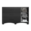 Ver imagem 6 de Conjunto Quarto de Casal Cômoda Milão 3 Gavetas 1 Porta Mesa de Cabeceira Stilo Espresso Móveis