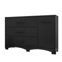 Ver imagem 7 de Conjunto Quarto de Casal Cômoda Milão 3 Gavetas 1 Porta Mesa de Cabeceira Stilo Espresso Móveis