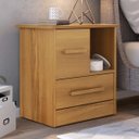 Ver imagem 4 de Conjunto Quarto de Casal Cômoda Milão 3 Gavetas 1 Porta Mesa de Cabeceira Stilo Espresso Móveis