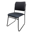 Ver imagem 4 de Kit 2 Cadeiras de Escritório Pé Trapézio Preta 100% Nacional