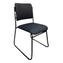 Ver imagem 2 de Kit 2 Cadeiras de Escritório Pé Trapézio Preta 100% Nacional