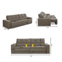 Ver imagem 2 de Sofá Retrátil e Reclinável 3 Lugares 1,90m com Molas Stella Suede Adonai Estofados