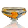 Centro de Mesa Cristal Murano Âmbar e Cinza Grande 32cm Tiger Gifts Fruteira Bacia Redondo Decoração - 8