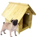 Ver imagem 1 de Casa Cachorro Pet Madeira 57x55 Casinha Cachorro Porte Médio
