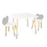 Kit Mesa e 2 Cadeiras Infantil Corakit Mesa Infantil com 2 Cadeiras Coração em Madeira Mdf - Cinzaçã - 1