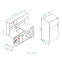 Ver mais imagens de Mini Cozinha Infantil Rosa e Freijó 100% Mdf
