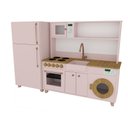 Ver imagem 4 de Mini Cozinha Infantil Rosa e Freijó 100% Mdf