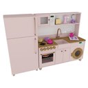 Ver imagem 3 de Mini Cozinha Infantil Rosa e Freijó 100% Mdf