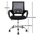 Ver imagem 2 de Cadeira Secretária Office Base Giratória - Preta