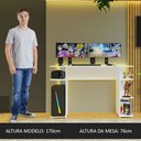 Ver imagem 6 de Escrivaninha Mesa para Computador Gamer Branco 9424 Madesa