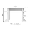 Ver imagem 3 de Escrivaninha Mesa para Computador Gamer Branco 9424 Madesa