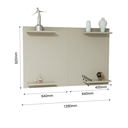Ver imagem 3 de Painel P/ Tv até 50 Pol Quartos e Salas em Mdf: Off White