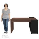 Ver mais imagens de Mesa Escrivaninha em L Eron e Estante Livreiro 90x187cm Lean A06 Ipê/preto - Mpozenato
