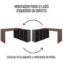 Ver imagem 6 de Mesa Escrivaninha em L Eron e Estante Livreiro 90x187cm Lean A06 Ipê/preto - Mpozenato