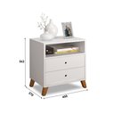 Ver imagem 2 de MESA DE CABECEIRA 2 GAVETAS E 1 NICHO BRANCO