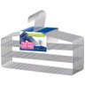Conjunto 10 Cabides Para 3 Calças cada Cabide Triplo Calceiro Cromado - 3