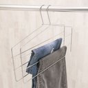 Ver imagem 2 de Conjunto 10 Cabides Para 3 Calças cada Cabide Triplo Calceiro Cromado