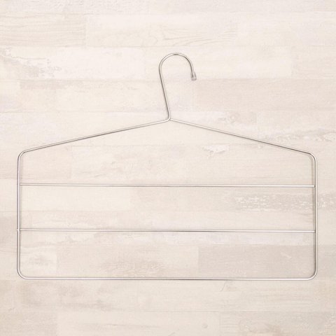 Conjunto 10 Cabides Para 3 Calças cada Cabide Triplo Calceiro Cromado