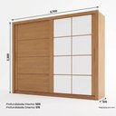 Ver imagem 3 de Guarda-Roupa Casal com 8 Espelhos Palace Marrom/Cinamomo