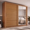 Ver imagem 1 de Guarda-Roupa Casal com 8 Espelhos Palace Marrom/Cinamomo