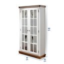 Ver imagem 4 de Cristaleira Manchester 2 Portas 4 Prateleiras 2036 Linz Móveis - Branco/imbuia Glazer