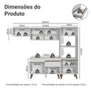 Ver imagem 3 de Armário de Cozinha Completa 260 cm Branco Pieta Madesa 01