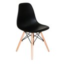 Ver imagem 2 de Kit 7 Cadeiras Charles Eames Eiffel Dkr Wood Preto