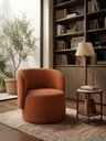 Ver imagem 1 de Poltrona Orgânica Alia Sala Recepção Closet Tecido Bluche:Terra Cota