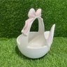 Cesta Ceramica Pascoa Redonda Alca Rosa 16x21cm - 4