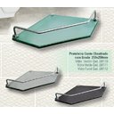 Ver imagem 2 de Prateleira Canto Chanfrada C/ Grade 25x25 Cm - 8mm - Verde