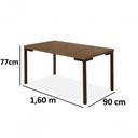 Ver imagem 3 de Conjunto Mesa Jantar + 6 Cadeira Rainha Junco Tampo Tinto Trendi Tubo Chocolate