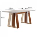 Ver imagem 3 de Conjunto Sala de Jantar Mesa Deli e 4 Cadeiras Atena Lj Móveis