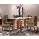Ver imagem 1 de Conjunto Sala de Jantar Mesa Deli e 4 Cadeiras Atena Lj Móveis