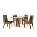 Ver imagem 2 de Conjunto Sala de Jantar Mesa Deli e 4 Cadeiras Atena Lj Móveis