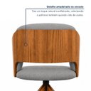 Ver imagem 6 de Kit 2 Poltronas Giratória Linho Premium Base Madeira Maciça Lia