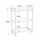 Ver imagem 6 de Conjunto 3 Peças com Mesa para Escritório em L, Estante e Gaveteiro Yescasa Industrial Snow