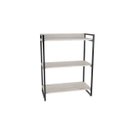 Ver imagem 5 de Conjunto 3 Peças com Mesa para Escritório em L, Estante e Gaveteiro Yescasa Industrial Snow Bege