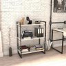 Kit 3 Peças com Mesa para Escritório em L, Estante e Gaveteiro Espresso Móveis - 3
