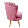 Poltrona Decorativa Pétala Flor Girassol Pés Palito:Suede Rosa - 3