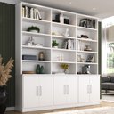 Ver imagem 1 de Estante De Livros 6 Portas 12 Prateleiras Grand Reggia Branco - Moville