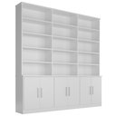 Ver imagem 5 de Estante De Livros 6 Portas 12 Prateleiras Grand Reggia Branco - Moville