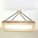 Ver imagem 4 de Luminária Lustre Pendente Rústico Madeira Led Lustre 40w