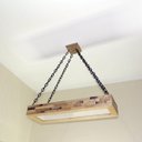 Ver imagem 2 de Luminária Lustre Pendente Rústico Madeira Led Lustre 40w