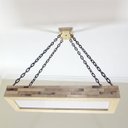 Ver imagem 3 de Luminária Lustre Pendente Rústico Madeira Led Lustre 40w