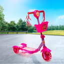 Ver imagem 2 de Patinete com Cestinha Rosa com Luz e Sons Belinda
